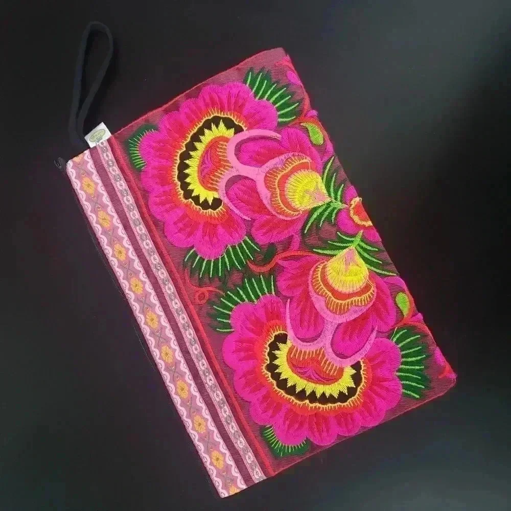 Sam Well Embroidered Wristlet